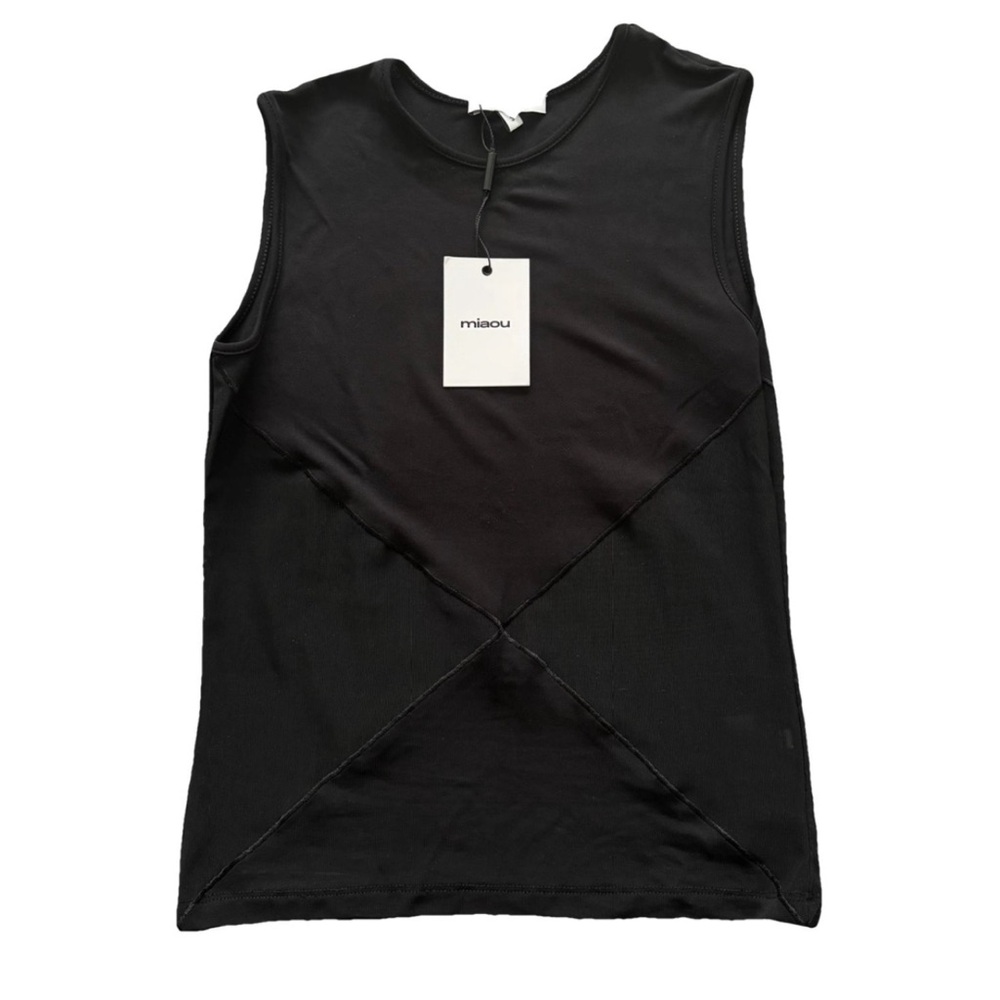 NWT. Miaou Black Sasha Tank Top. Size S